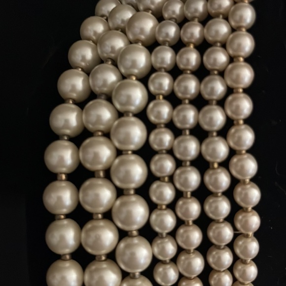 Vintage 7 strand faux Pearl necklace - Picture 3 of 4